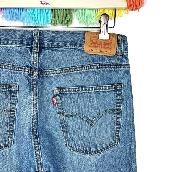 Vintage 90s Levi’s 550 Relaxed Denim Loose Fit Baggy Jeans Size 18 Regular Kids - Picture 9 of 16